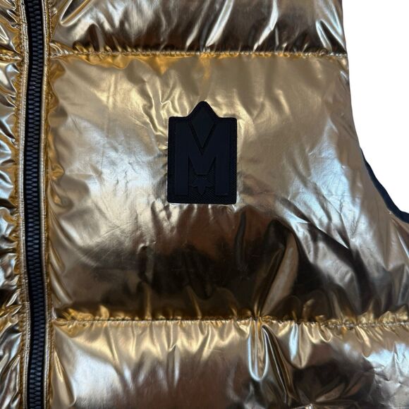 MACKAGE Boy’s Charlee Metallic Puffer Vest Size 10 - Picture 4 of 12